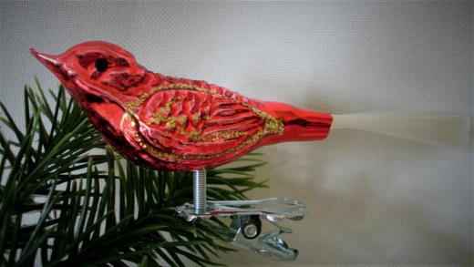 Weihnachtsschmuck Vogel Lauscha