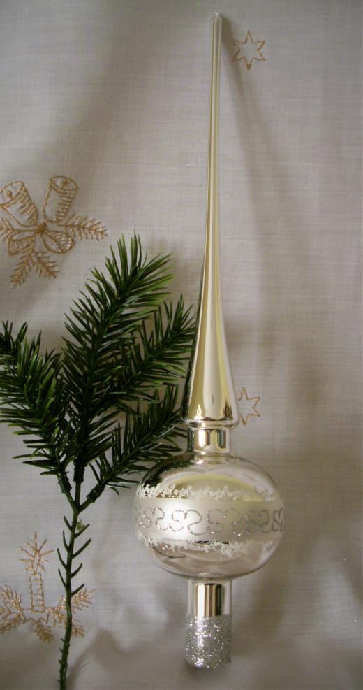 Weihnachtsbaumspitze Lauscha Glas