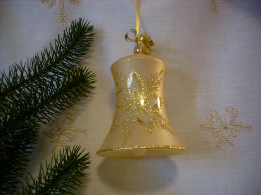 Glocke Weihnachtsschmuck Glas Lauscha