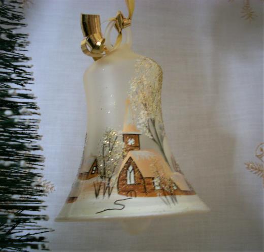 Glocke Weihnachtsschmuck Glas Lauscha