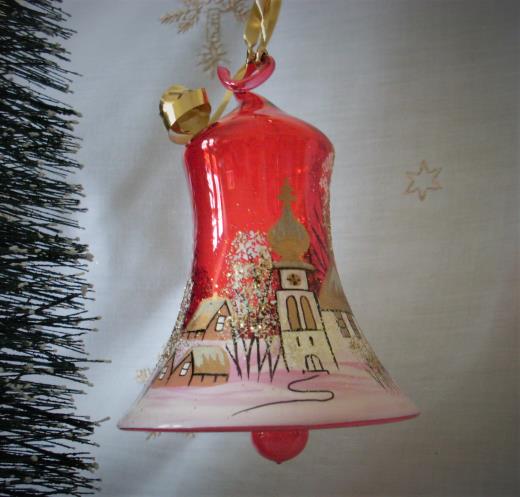 Glocke Weihnachtsschmuck Glas Lauscha