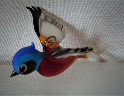 Glasfigur Lauscha Buchfink