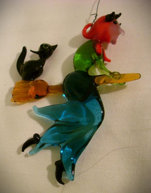 Lauscha Glas Figur Hexe Märchen