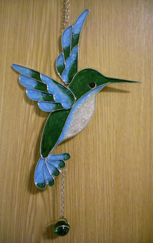 Fensterbild Kolibri Tiffany Wand Raumteiler