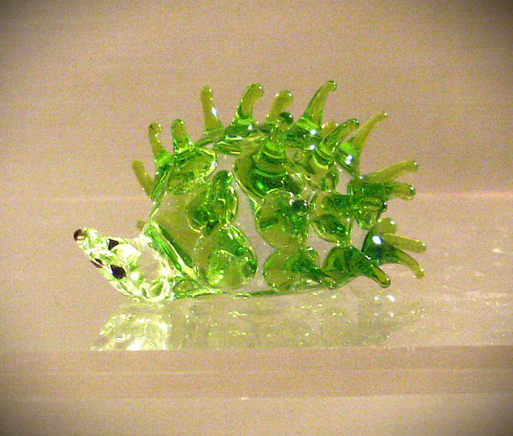 Glas Lauscha Tierfigur Igel
