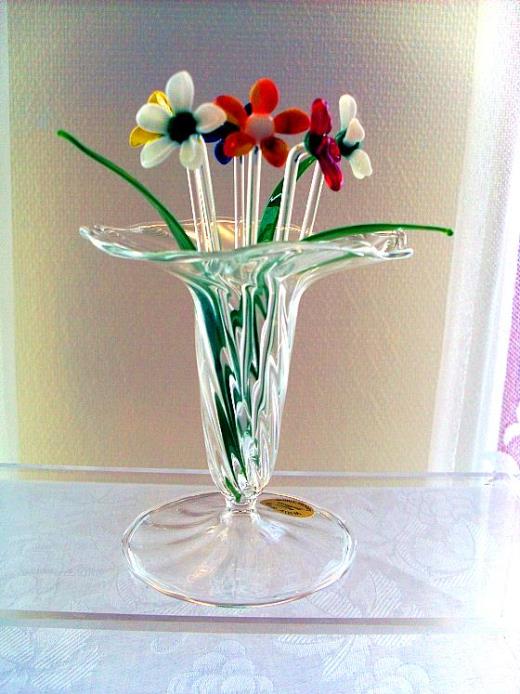 Spießevase Lauscha Glas